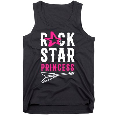 Rockstar Birthday Girl Rock Star Princess Party Music Tank Top