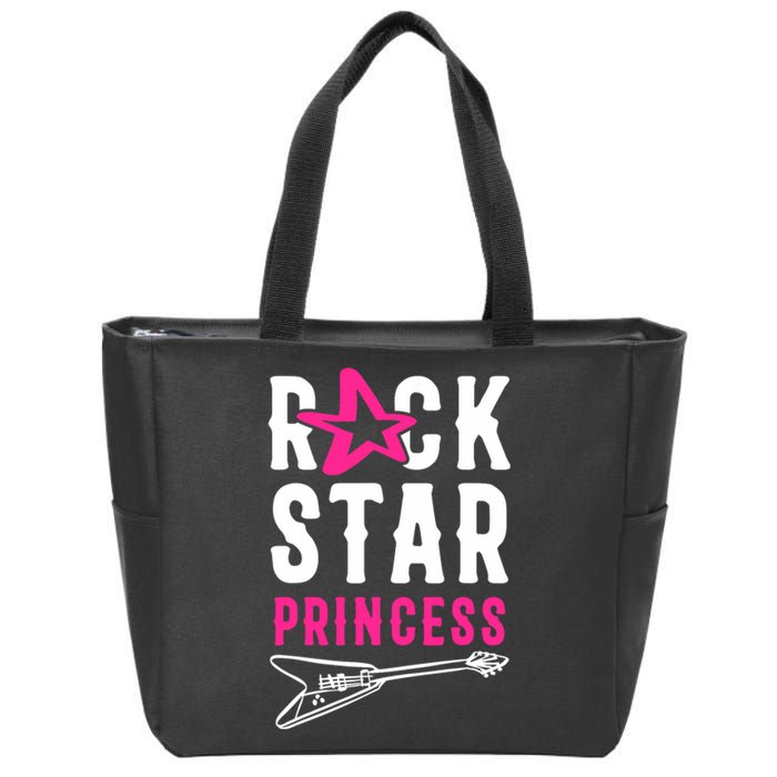 Rockstar Birthday Girl Rock Star Princess Party Music Zip Tote Bag