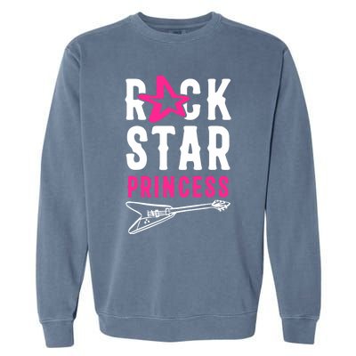 Rockstar Birthday Girl Rock Star Princess Party Music Garment-Dyed Sweatshirt