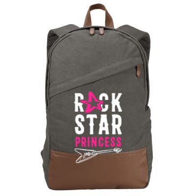 Rockstar Birthday Girl Rock Star Princess Party Music Cotton Canvas Backpack