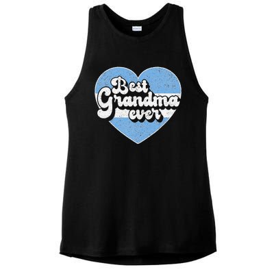 Retro Best Grandma Ever Argentina Flag Argentinian Ladies PosiCharge Tri-Blend Wicking Tank