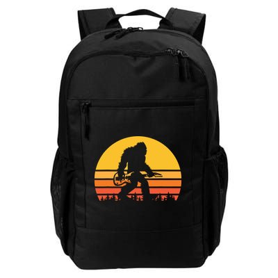 Retro Bigfoot Guitar Vintage Sasquatch Rocker Tee Backpack