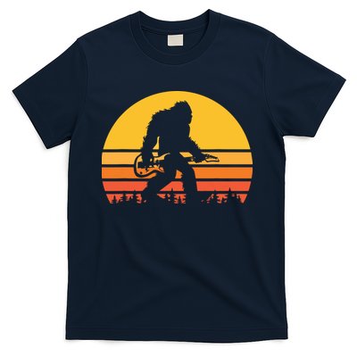 Retro Bigfoot Guitar Vintage Sasquatch Rocker Tee T-Shirt