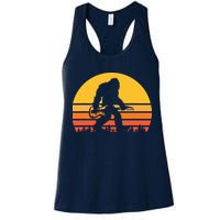 Retro Bigfoot Guitar Vintage Sasquatch Rocker Tee Womens Tank Top