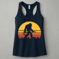 Retro Bigfoot Guitar Vintage Sasquatch Rocker Tee Womens Tank Top