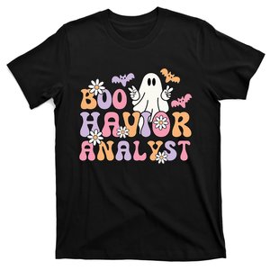 Retro Boo Havior Analyst ABA Therpist BCBA Halloween Ghost T-Shirt