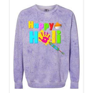 Rang Barse Happy Holi Gift Colorblast Crewneck Sweatshirt