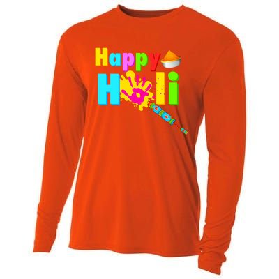 Rang Barse Happy Holi Gift Cooling Performance Long Sleeve Crew