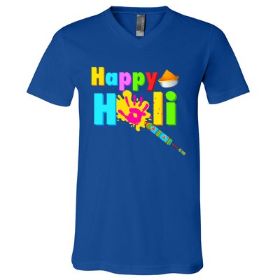 Rang Barse Happy Holi Gift V-Neck T-Shirt