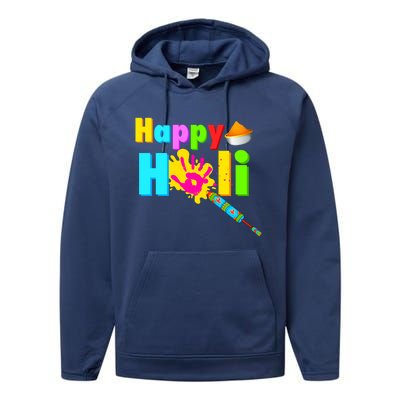 Rang Barse Happy Holi Gift Performance Fleece Hoodie