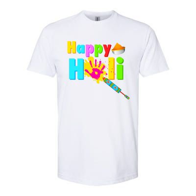 Rang Barse Happy Holi Gift Softstyle CVC T-Shirt