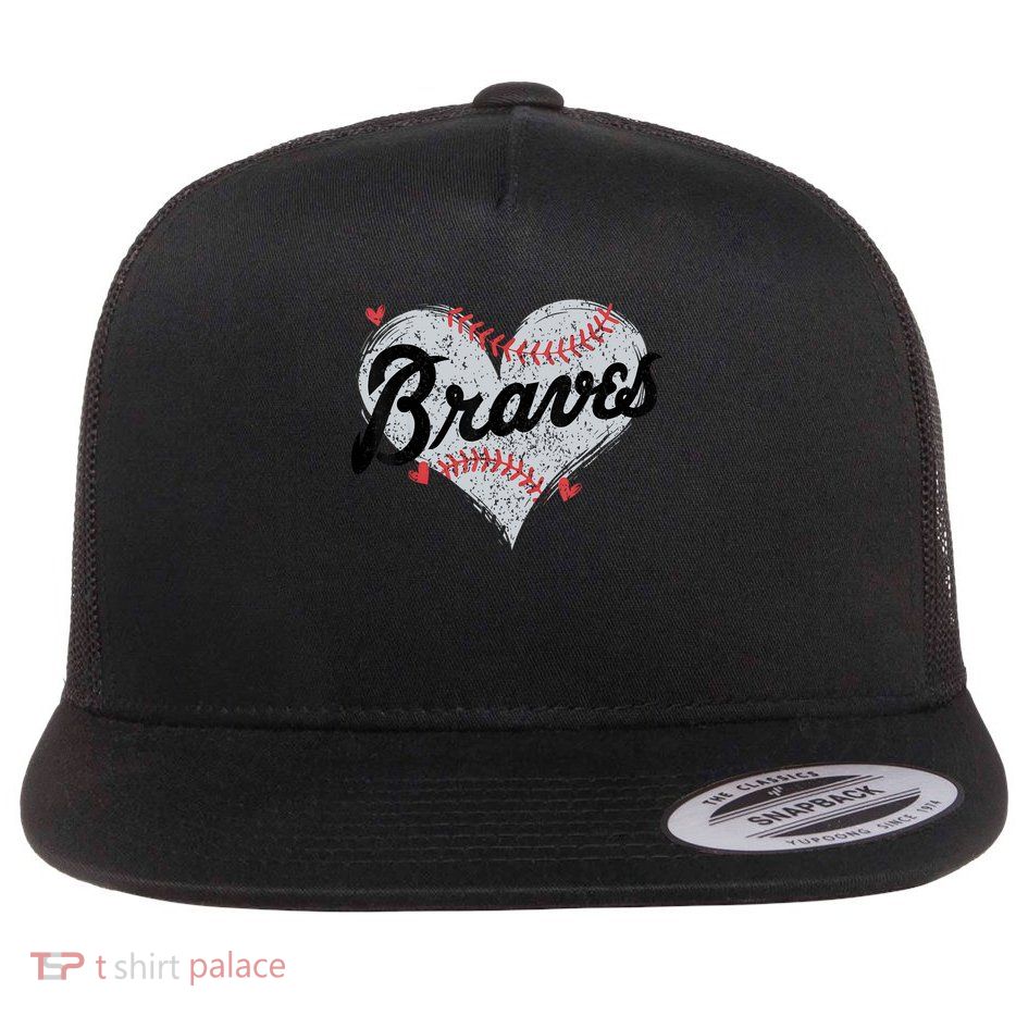 Retro Brave Hearts Name Personalized Gift  Flat Bill Trucker Hat