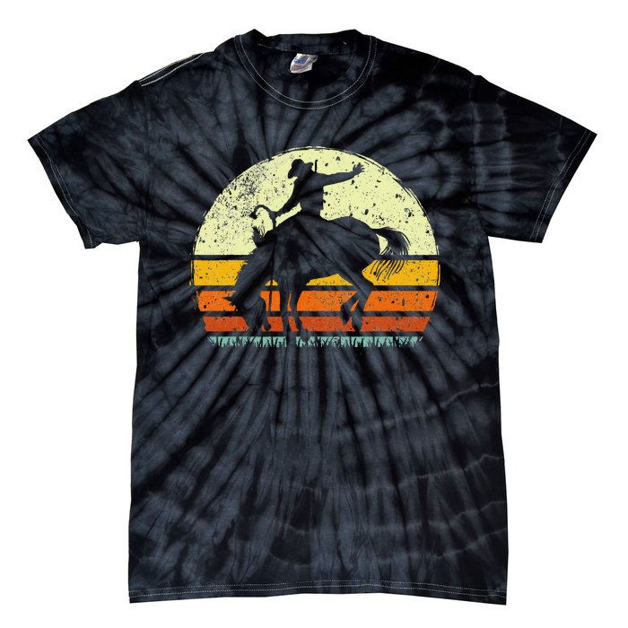 Rodeo Bucking Horse Retro Vintage Equestrian Tie-Dye T-Shirt