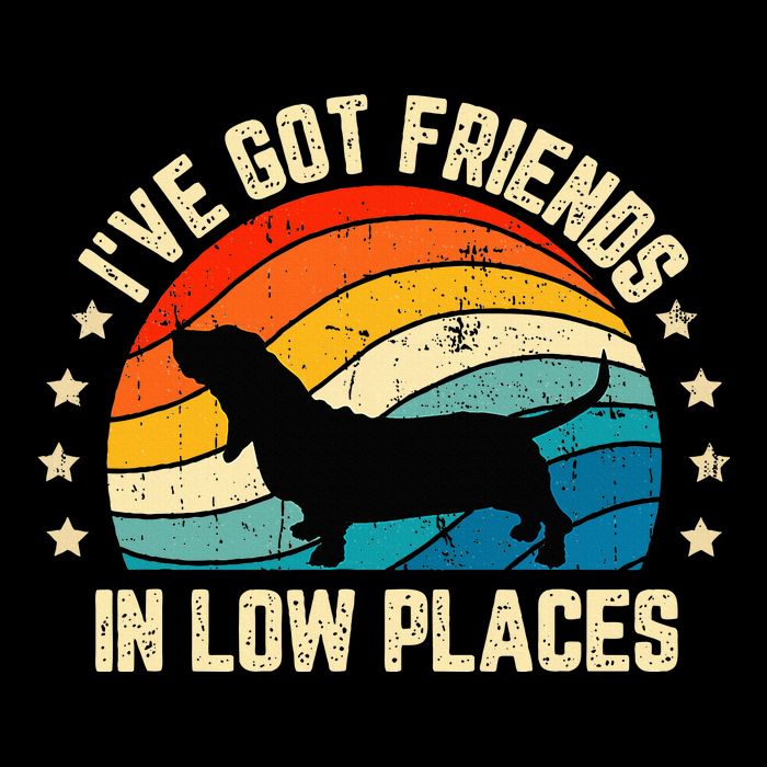 Retro Basset Hound IVe Got Friends In Low Places Cooling Performance Crew T-Shirt