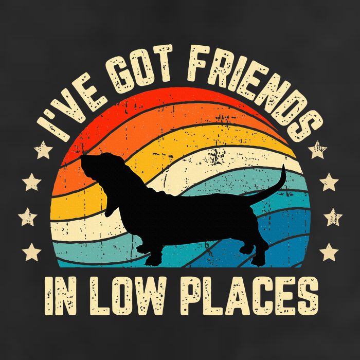 Retro Basset Hound IVe Got Friends In Low Places Adult Drive Performance Visor