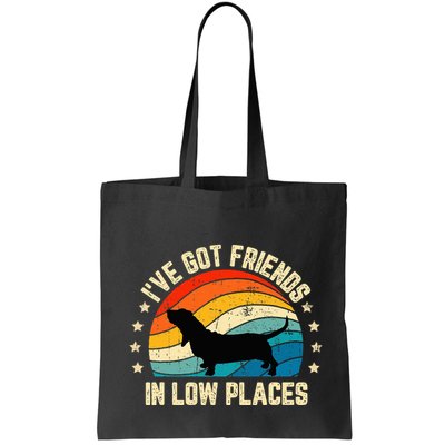 Retro Basset Hound IVe Got Friends In Low Places Bag