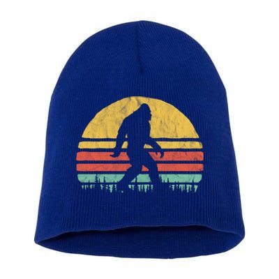 Retro Bigfoot Hipster Vintage Vibe Retro Seventies Graphic Funny Gift Short Acrylic Beanie