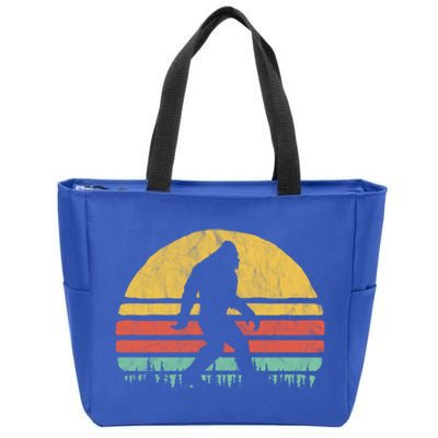 Retro Bigfoot Hipster Vintage Vibe Retro Seventies Graphic Funny Gift Zip Tote Bag