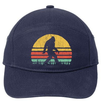 Retro Bigfoot Hipster Vintage Vibe Retro Seventies Graphic Funny Gift 7-Panel Snapback Hat