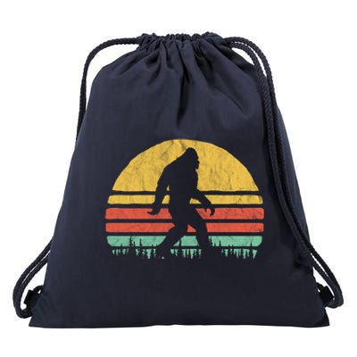 Retro Bigfoot Hipster Vintage Vibe Retro Seventies Graphic Funny Gift Drawstring Bag