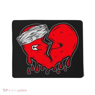 retro Broken Heart Cute Heart broken Love Mousepad