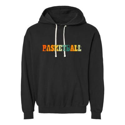 Retro Basketball Hoops Streetball Baller Vintage Basketball Cool Gift Garment-Dyed Fleece Hoodie