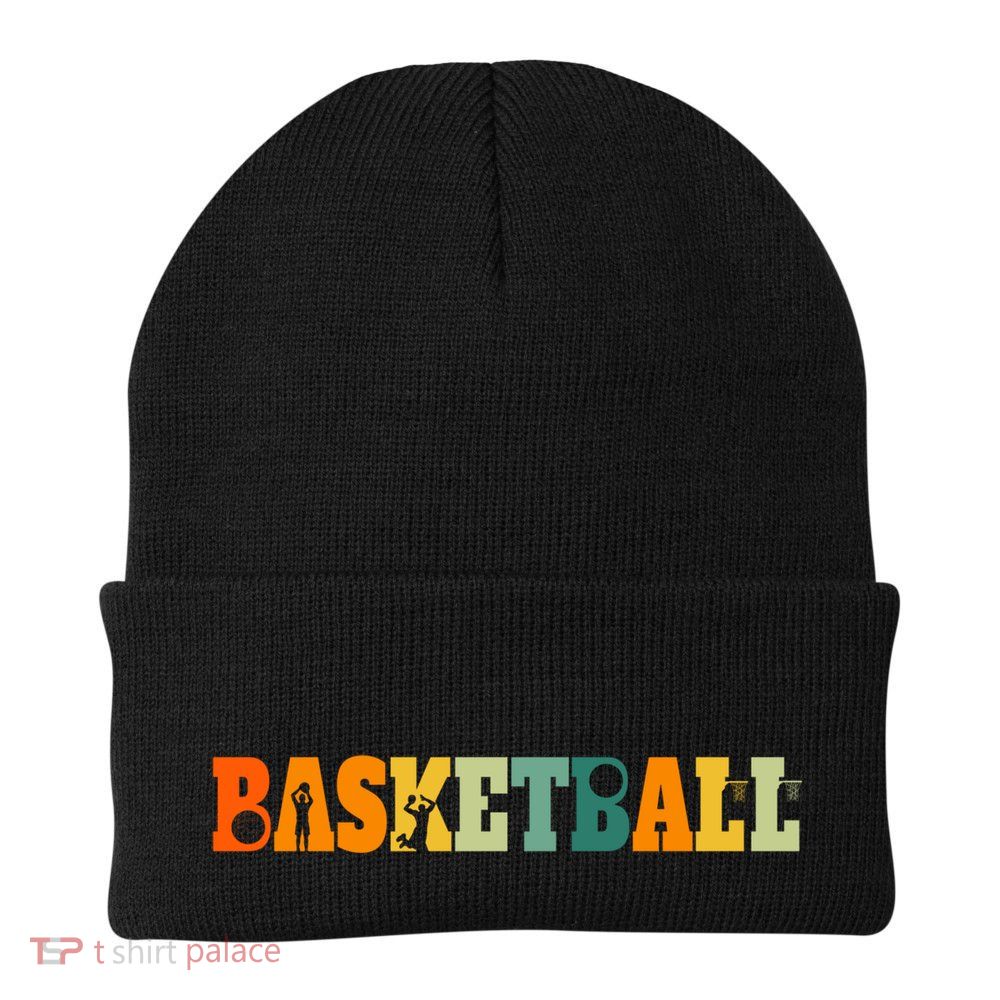 Retro Basketball Hoops Streetball Baller Vintage Basketball Cool Gift Beanie