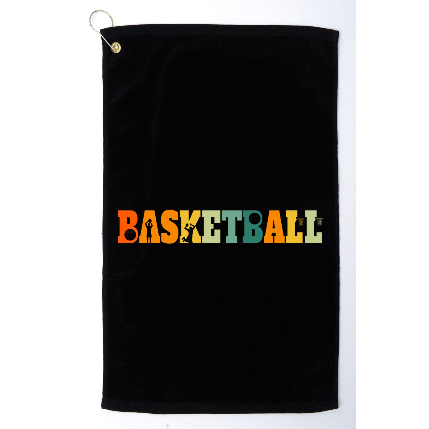Retro Basketball Hoops Streetball Baller Vintage Basketball Cool Gift Golf Towel