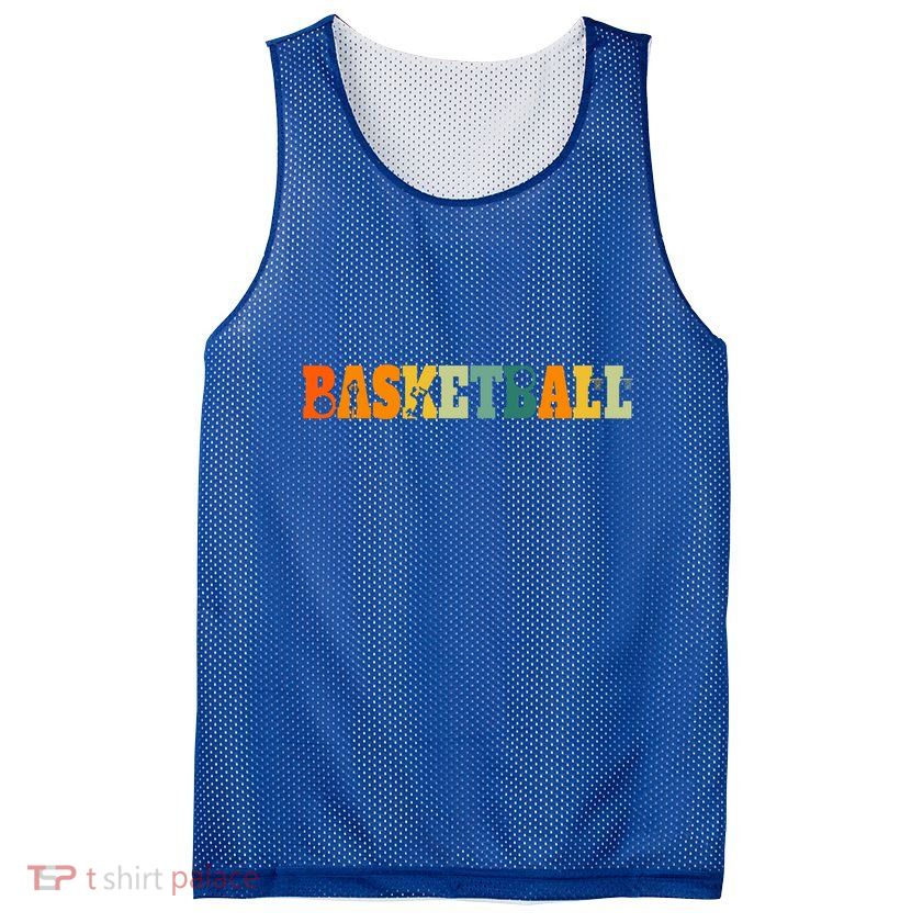 Retro Basketball Hoops Streetball Baller Vintage Basketball Cool Gift Mesh Reversible Basketball Jersey Tank