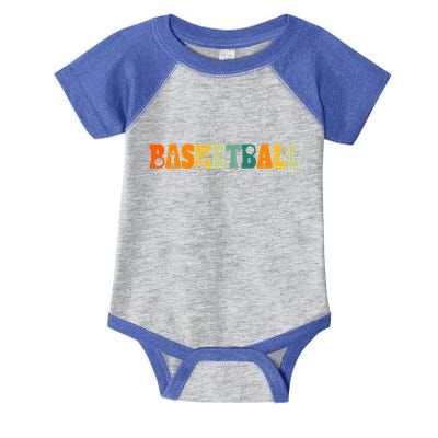 Retro Basketball Hoops Streetball Baller Vintage Basketball Cool Gift Infant Baby Jersey Bodysuit