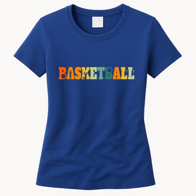 Retro Basketball Hoops Streetball Baller Vintage Basketball Cool Gift Womens T-Shirt