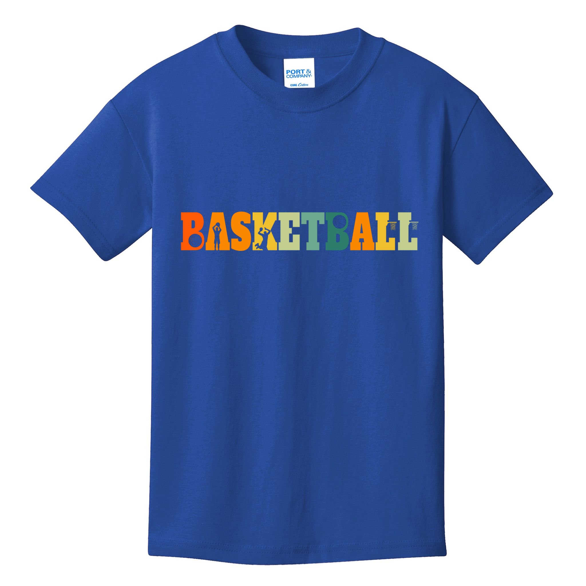 Retro Basketball Hoops Streetball Baller Vintage Basketball Cool Gift Kids T-Shirt