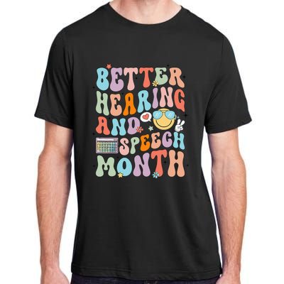 Retro Better Hearing And Speech Month Speech Pathologist Slp Adult ChromaSoft Performance T-Shirt