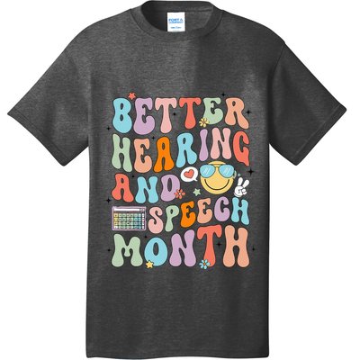 Retro Better Hearing And Speech Month Speech Pathologist Slp T-Shirt