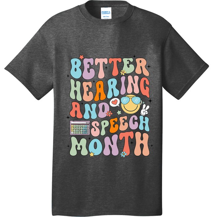 Retro Better Hearing And Speech Month Speech Pathologist Slp T-Shirt