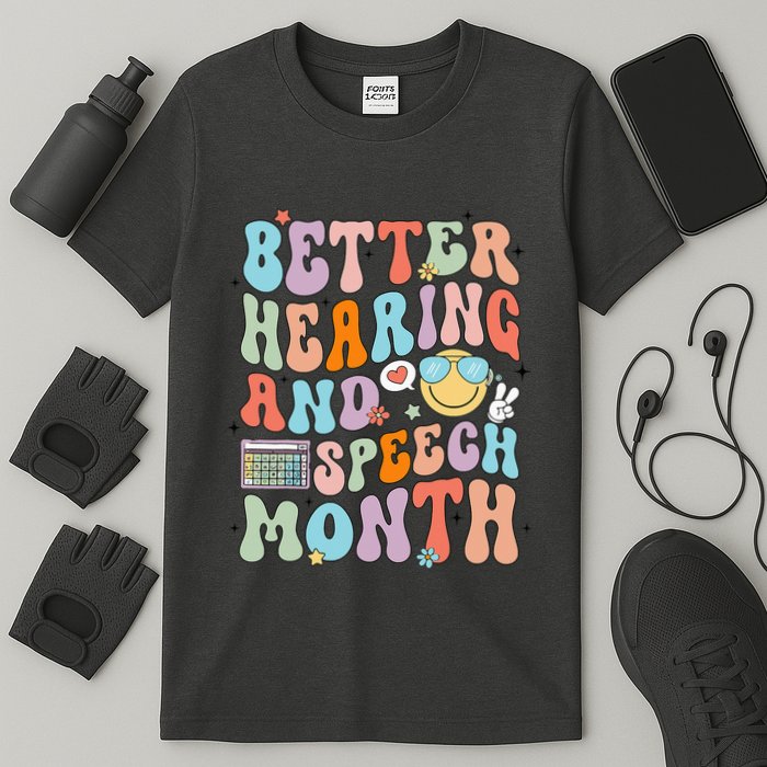 Retro Better Hearing And Speech Month Speech Pathologist Slp T-Shirt