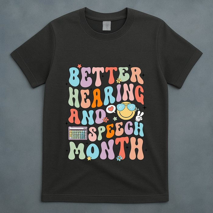 Retro Better Hearing And Speech Month Speech Pathologist Slp T-Shirt
