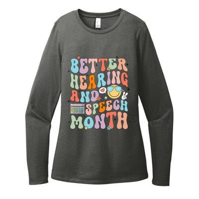 Retro Better Hearing And Speech Month Speech Pathologist Slp Womens CVC Long Sleeve Shirt