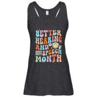 Retro Better Hearing And Speech Month Speech Pathologist Slp Ladies Essential Flowy Tank