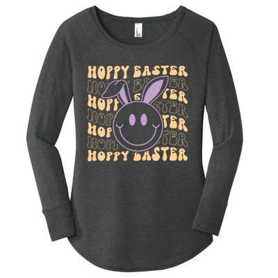 Retro Bunny Hoppy Easter Women's Perfect Tri Tunic Long Sleeve Shirt