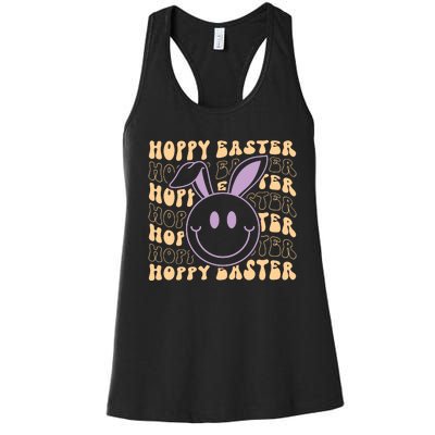 Retro Bunny Hoppy Easter Women's Racerback Tank