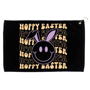 Retro Bunny Hoppy Easter Grommeted Golf Towel