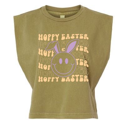 Retro Bunny Hoppy Easter Garment-Dyed Women's Muscle Tee