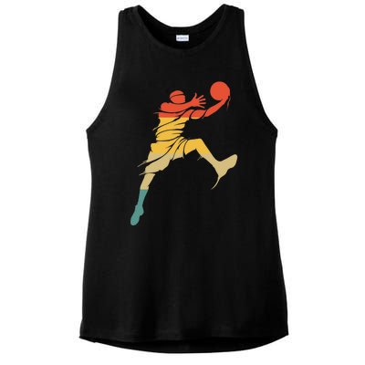 Retro Basketball Hoops Streetball - Vintage Basketball Ladies PosiCharge Tri-Blend Wicking Tank