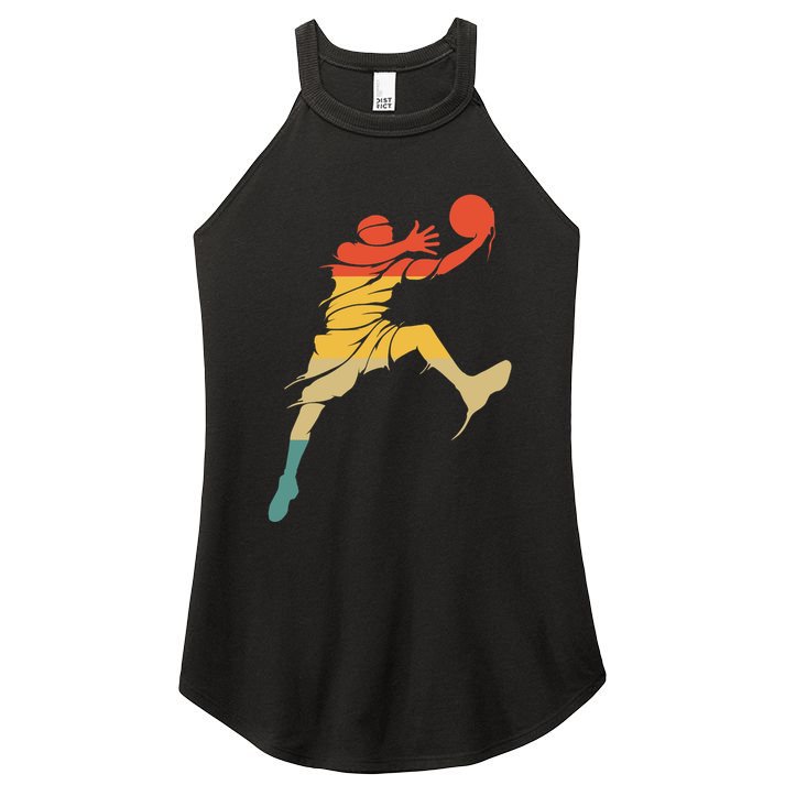 Retro Basketball Hoops Streetball - Vintage Basketball Women's Perfect Tri Rocker Tank