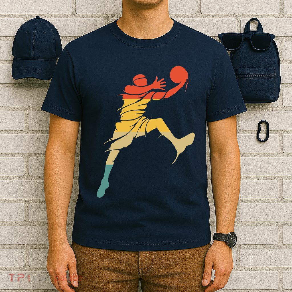 Retro Basketball Hoops Streetball - Vintage Basketball T-Shirt