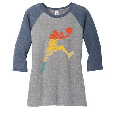 Retro Basketball Hoops Streetball - Vintage Basketball Women's Tri-Blend 3/4-Sleeve Raglan Shirt