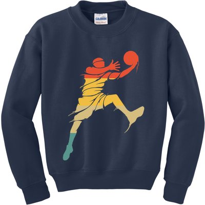 Retro Basketball Hoops Streetball - Vintage Basketball Kids Sweatshirt