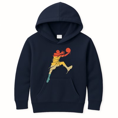 Retro Basketball Hoops Streetball - Vintage Basketball Kids Hoodie