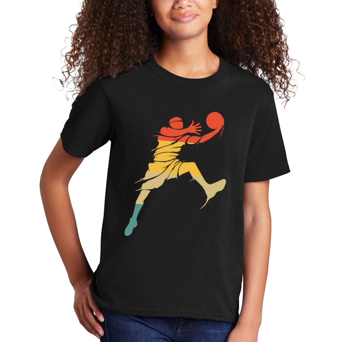 Retro Basketball Hoops Streetball - Vintage Basketball Kids T-Shirt